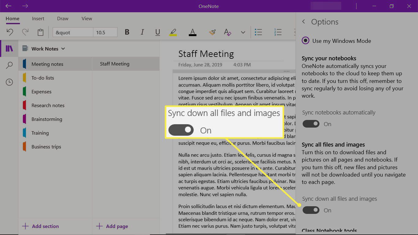 onenote 2016 for mac sync with school email
